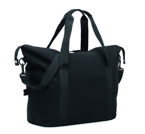 Weekender recy. Materialien - Schwarz bedrucken, Art.-Nr. MO2306-03