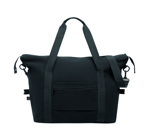 Weekender recy. Materialien - Schwarz bedrucken, Art.-Nr. MO2306-03