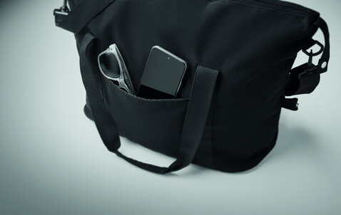 Weekender recy. Materialien - Schwarz bedrucken, Art.-Nr. MO2306-03