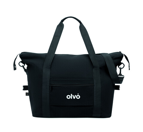 Weekender recy. Materialien - Schwarz bedrucken, Art.-Nr. MO2306-03