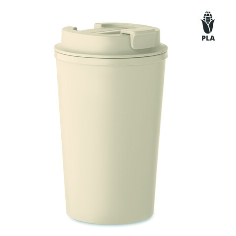 Doppelwandiger Becher 350 ml - Beige bedrucken, Art.-Nr. MO2310-13