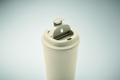 Doppelwandiger Becher 350 ml - Beige bedrucken, Art.-Nr. MO2310-13