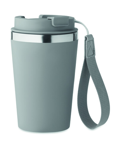 Doppelwandiger Trinkbecher 350 - Steingrau bedrucken, Art.-Nr. MO2317-15