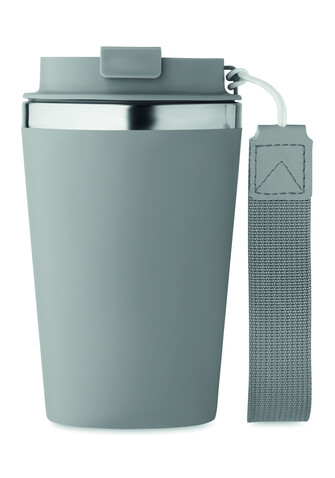 Doppelwandiger Trinkbecher 350 - Steingrau bedrucken, Art.-Nr. MO2317-15