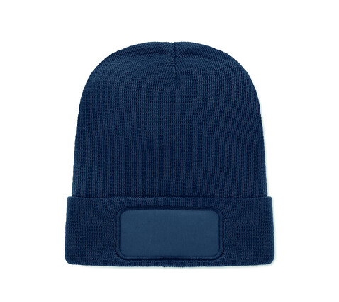 Beanie RPET-Polyester - Marineblau bedrucken, Art.-Nr. MO2359-85