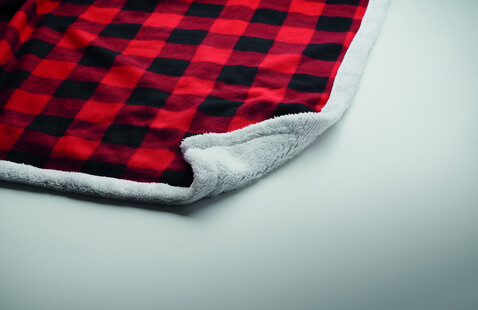 Fleece-Decke RPET - Rot bedrucken, Art.-Nr. MO2394-05 Fleece-Decke RPET - Rot bedrucken, Art.-Nr. MO2394-05
