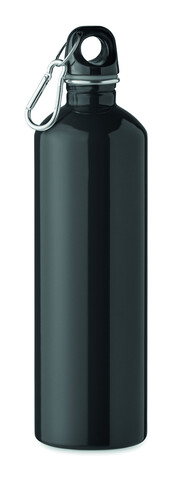 Trinkflasche recycelter 750 ml - Schwarz bedrucken, Art.-Nr. MO2404-03