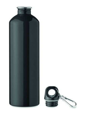Trinkflasche recycelter 750 ml - Schwarz bedrucken, Art.-Nr. MO2404-03