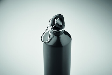 Trinkflasche recycelter 750 ml - Schwarz bedrucken, Art.-Nr. MO2404-03