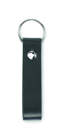Schlüsselring PU - Schwarz bedrucken, Art.-Nr. MO2460-03
