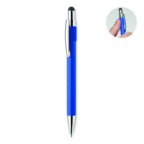 Druckkugelschreiber mit Stylus - Königsblau bedrucken, Art.-Nr. MO2488-37