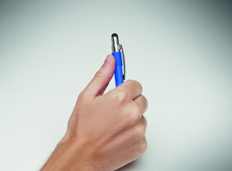 Druckkugelschreiber mit Stylus - Königsblau bedrucken, Art.-Nr. MO2488-37