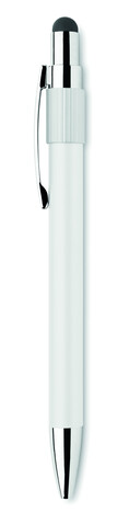 Druckkugelschreiber mit Stylus - Weiß bedrucken, Art.-Nr. MO2488-06