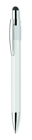Druckkugelschreiber mit Stylus - Weiß bedrucken, Art.-Nr. MO2488-06