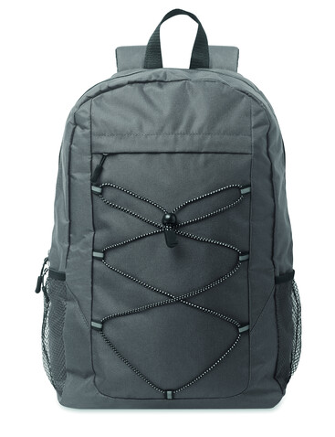 Rucksack 600D RPET Polyester - Steingrau bedrucken, Art.-Nr. MO2491-15 Rucksack 600D RPET Polyester - Steingrau bedrucken, Art.-Nr. MO2491-15