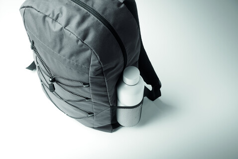 Rucksack 600D RPET Polyester - Steingrau bedrucken, Art.-Nr. MO2491-15 Rucksack 600D RPET Polyester - Steingrau bedrucken, Art.-Nr. MO2491-15