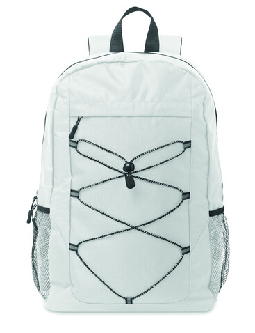 Rucksack 600D RPET Polyester - Weiß bedrucken, Art.-Nr. MO2491-06 Rucksack 600D RPET Polyester - Weiß bedrucken, Art.-Nr. MO2491-06