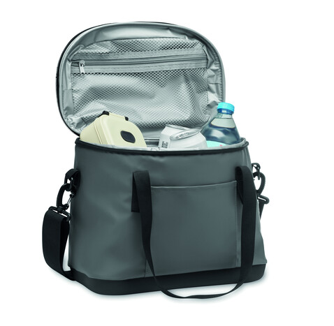 Kühltasche aus 50C-Plane 16L - Steingrau bedrucken, Art.-Nr. MO2560-15 Kühltasche aus 50C-Plane 16L - Steingrau bedrucken, Art.-Nr. MO2560-15
