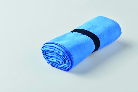Sport-/Strandtuch Mikrofaser - Blau bedrucken, Art.-Nr. MO2583-04