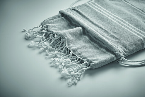 Strandtuch-Set - Grau bedrucken, Art.-Nr. MO2584-07 Strandtuch-Set - Grau bedrucken, Art.-Nr. MO2584-07