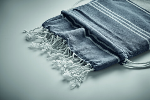 Strandtuch-Set - Blau bedrucken, Art.-Nr. MO2584-04