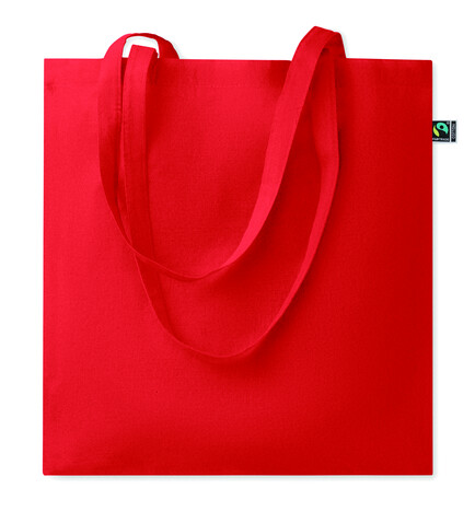 Einkaufstasche Fairtrade 180g - Rot bedrucken, Art.-Nr. MO2589-05