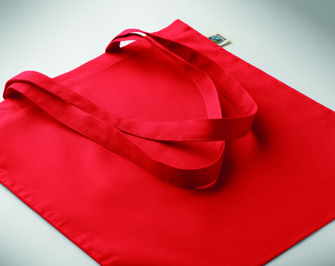 Einkaufstasche Fairtrade 180g - Rot bedrucken, Art.-Nr. MO2589-05