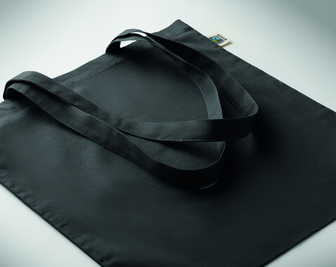 Einkaufstasche Fairtrade 180g - Schwarz bedrucken, Art.-Nr. MO2589-03