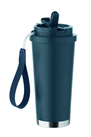 Doppelwandiger Trinkbecher 500m - Marineblau bedrucken, Art.-Nr. MO2662-85