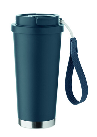 Doppelwandiger Trinkbecher 500m - Marineblau bedrucken, Art.-Nr. MO2662-85