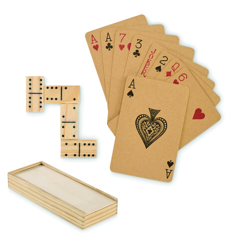 Domino- und Spielkarten-Set - Holz bedrucken, Art.-Nr. MO2669-40 Domino- und Spielkarten-Set - Holz bedrucken, Art.-Nr. MO2669-40