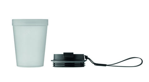 Einwandiger Becher 300 ml - Transparent Weiß bedrucken, Art.-Nr. MO2670-26