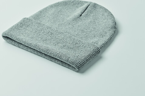 Beanie mit Bündchen - Grau bedrucken, Art.-Nr. MO2705-07 Beanie mit Bündchen - Grau bedrucken, Art.-Nr. MO2705-07
