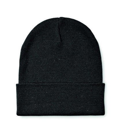 Beanie mit Bündchen - Schwarz bedrucken, Art.-Nr. MO2705-03