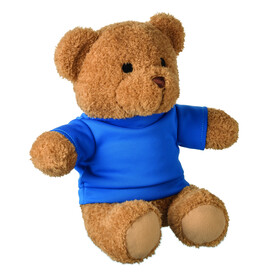 Teddybär mit T-Shirt 23cm - Blau bedrucken, Art.-Nr. MO2745-04