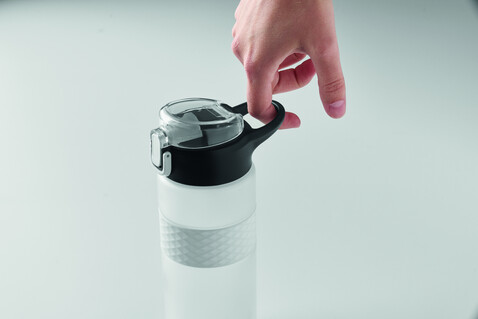 Trinkflasche RPET 700ml - Transparent Weiß bedrucken, Art.-Nr. MO2755-26