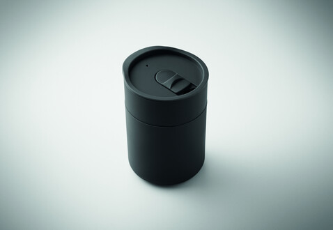 PP-Becher 330ml - Schwarz bedrucken, Art.-Nr. MO2773-03