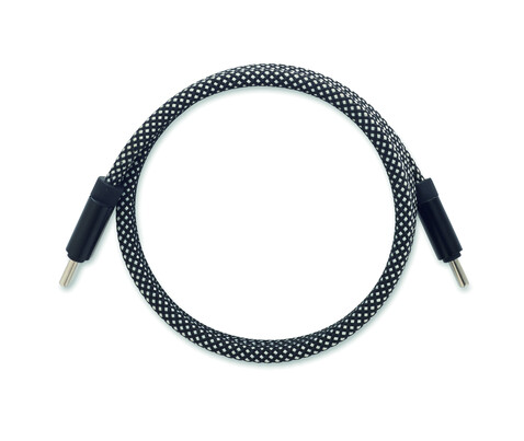 Magnetisches Kabel RPET - Weiß/schwarz bedrucken, Art.-Nr. MO2778-33 Magnetisches Kabel RPET - Weiß/schwarz bedrucken, Art.-Nr. MO2778-33