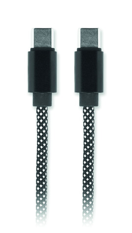 Magnetisches Kabel RPET - Weiß/schwarz bedrucken, Art.-Nr. MO2778-33 Magnetisches Kabel RPET - Weiß/schwarz bedrucken, Art.-Nr. MO2778-33