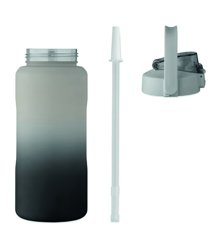 RPET-Trinkflasche 2000ml - Schwarz bedrucken, Art.-Nr. MO2791-03