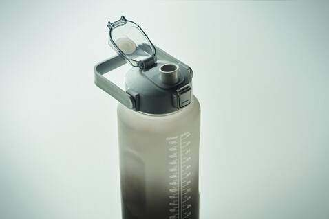 RPET-Trinkflasche 2000ml - Schwarz bedrucken, Art.-Nr. MO2791-03