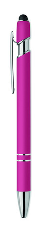 Druckkugelschreiber mit Stylus - Fuchsie bedrucken, Art.-Nr. MO2798-38 Druckkugelschreiber mit Stylus - Fuchsie bedrucken, Art.-Nr. MO2798-38