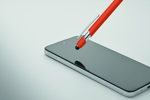 Druckkugelschreiber mit Stylus - Orange bedrucken, Art.-Nr. MO2798-10