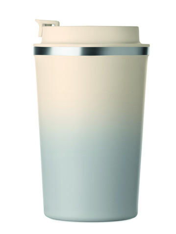 Doppelwandiger Becher 350 ml - Grau bedrucken, Art.-Nr. MO2885-07