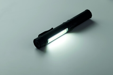 Magnetische LED-Taschenlampe - Schwarz bedrucken, Art.-Nr. MO2932-03 Magnetische LED-Taschenlampe - Schwarz bedrucken, Art.-Nr. MO2932-03