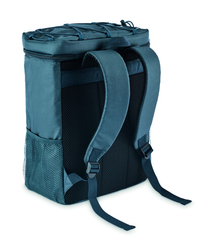 Kühlrucksack 600D RPET - Blau bedrucken, Art.-Nr. MO2971-04