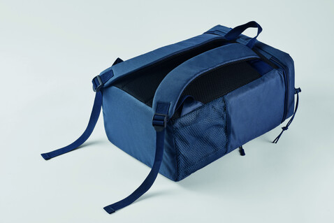 Kühlrucksack 600D RPET - Blau bedrucken, Art.-Nr. MO2971-04