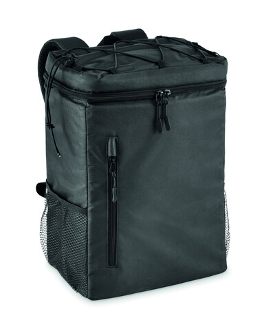 Kühlrucksack 600D RPET - Schwarz bedrucken, Art.-Nr. MO2971-03 Kühlrucksack 600D RPET - Schwarz bedrucken, Art.-Nr. MO2971-03