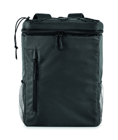Kühlrucksack 600D RPET - Schwarz bedrucken, Art.-Nr. MO2971-03 Kühlrucksack 600D RPET - Schwarz bedrucken, Art.-Nr. MO2971-03