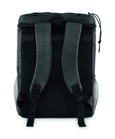 Kühlrucksack 600D RPET - Schwarz bedrucken, Art.-Nr. MO2971-03 Kühlrucksack 600D RPET - Schwarz bedrucken, Art.-Nr. MO2971-03